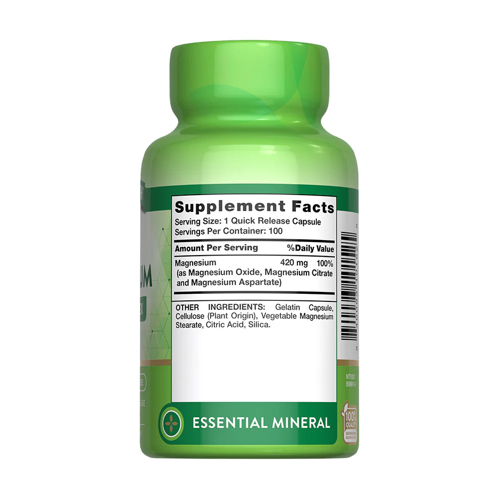 Magnesio Triple Magnesium Complex "400 Mg" (100 Cápsulas)
