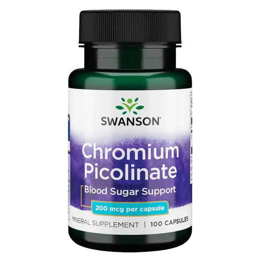 Chromium Picolinate (200 mcg) 100 capsulas Blood Sugar Support Swanson