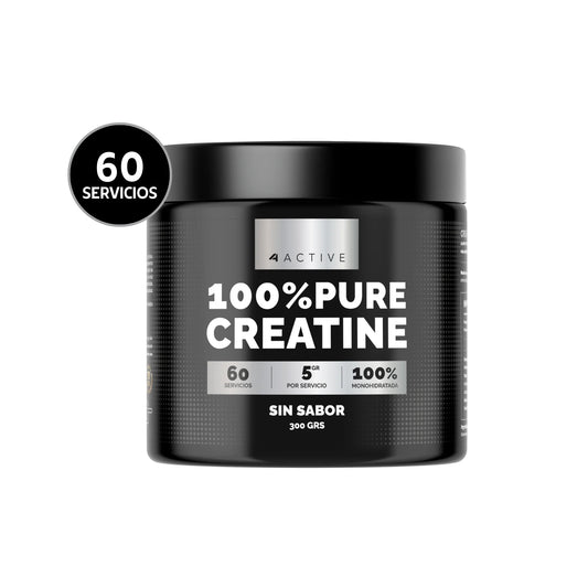 Creatina 100% Pure Creatine Monohydrate "4Active" (60 servicios)