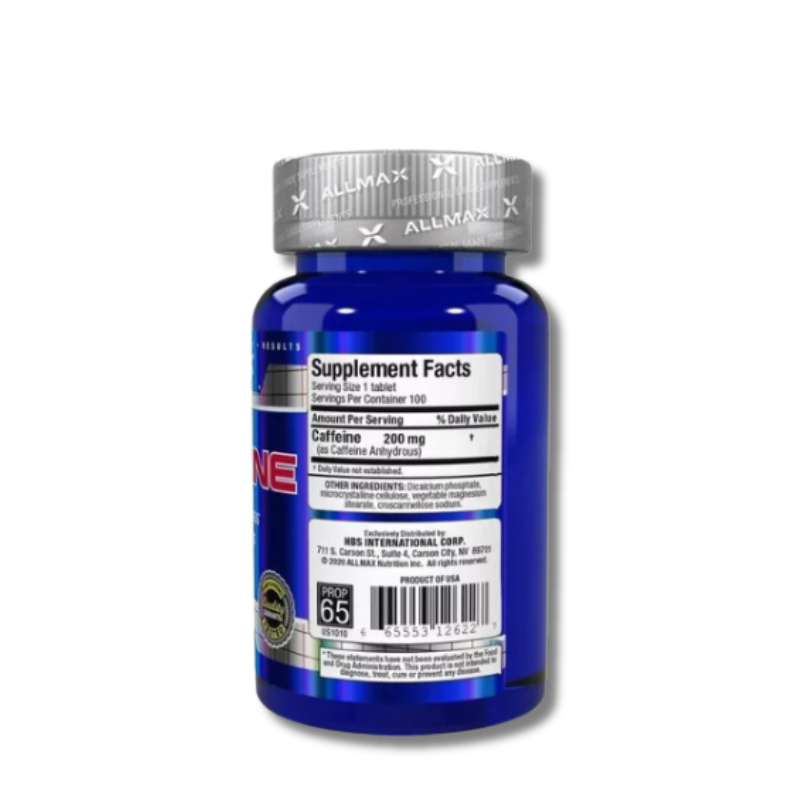 Caffeine 200 mg "Allmax" (100 tabletas)