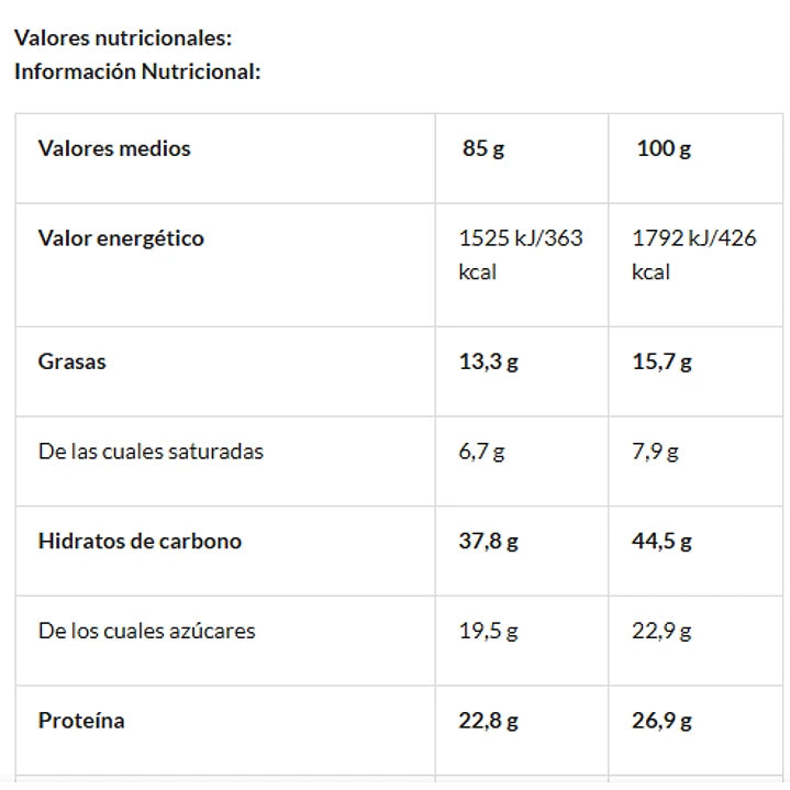 Barrita de Proteina EXCLUSIVE "Amix Nutrition" (85 gr)
