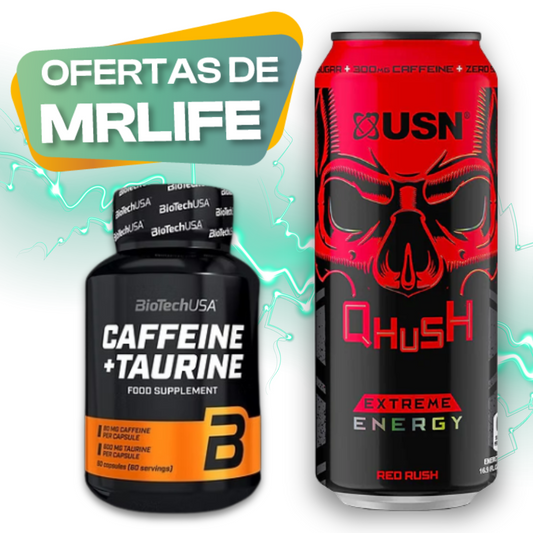 Energética Qhush Red rush  + Cafeína con Taurina