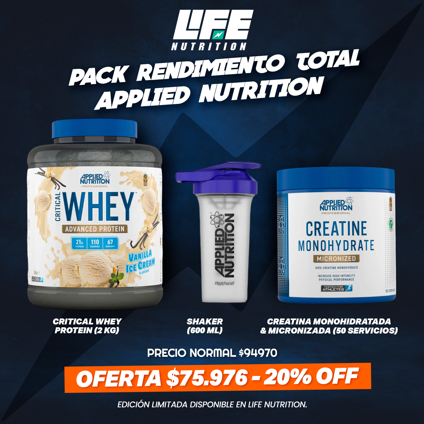 Pack Rendimiento Total Applied Nutrition