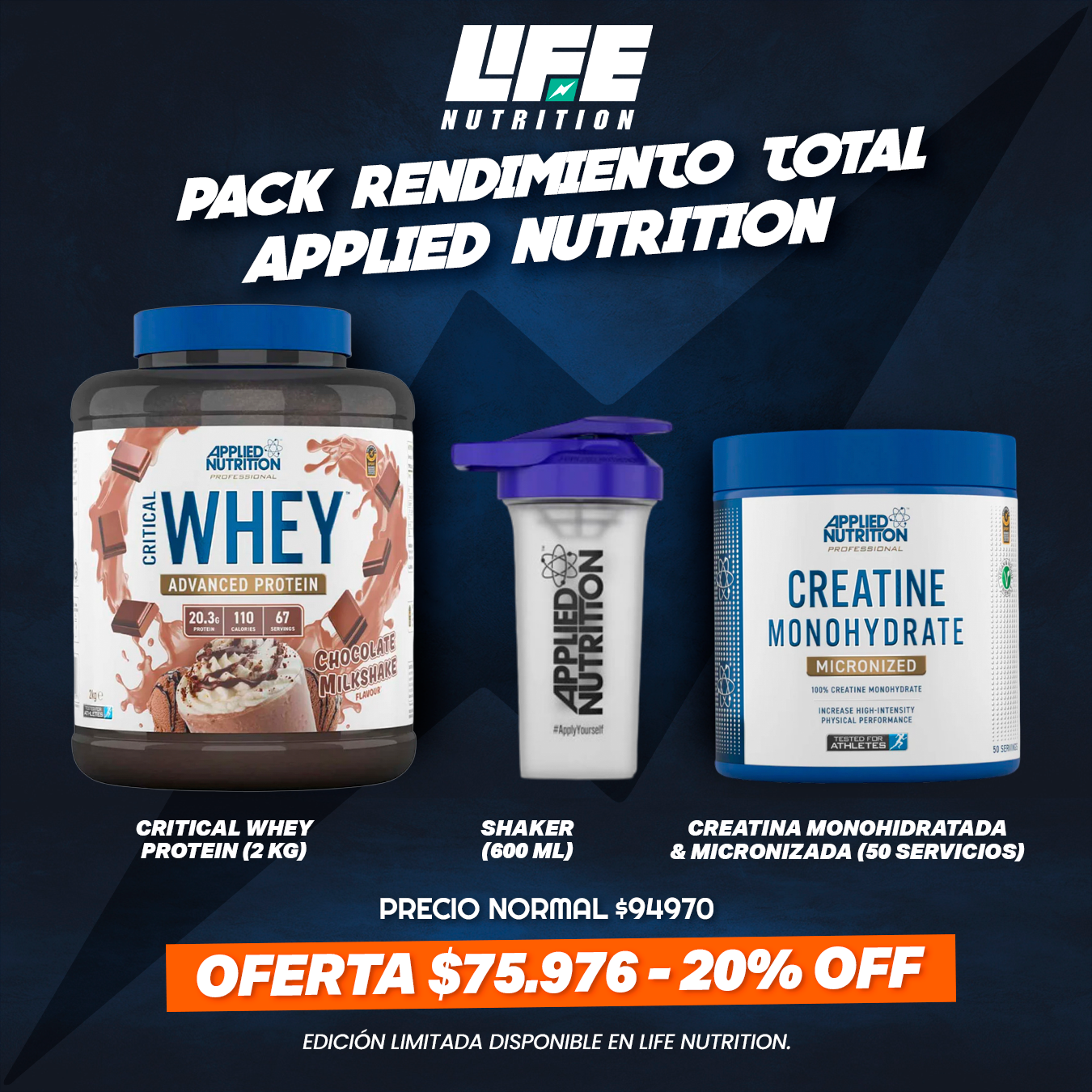 Pack Rendimiento Total Applied Nutrition