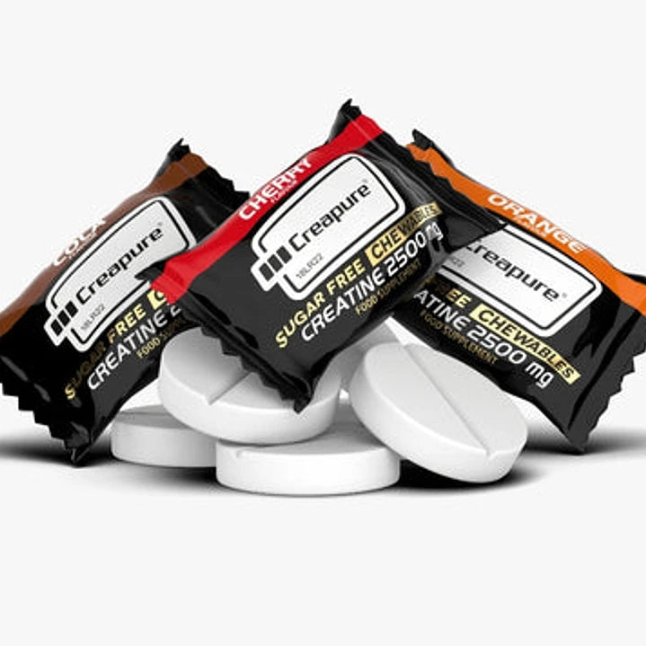 Creatina Monohidratada "Masticable Sabores" Sello CREAPURE (60 Servicios)